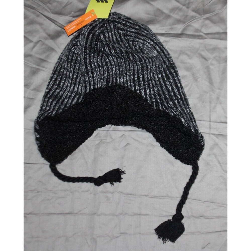 Boys All In Motion OSFM One Size Fits Most Winter Hat With Ear Covers New black